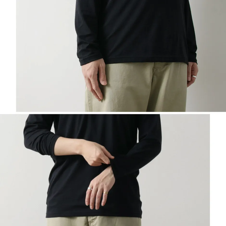T-Shirts^FYNELYNE ENGINEERED BY LIFILL / Cottony Long Sleeve Crew Neck T-Shirt
