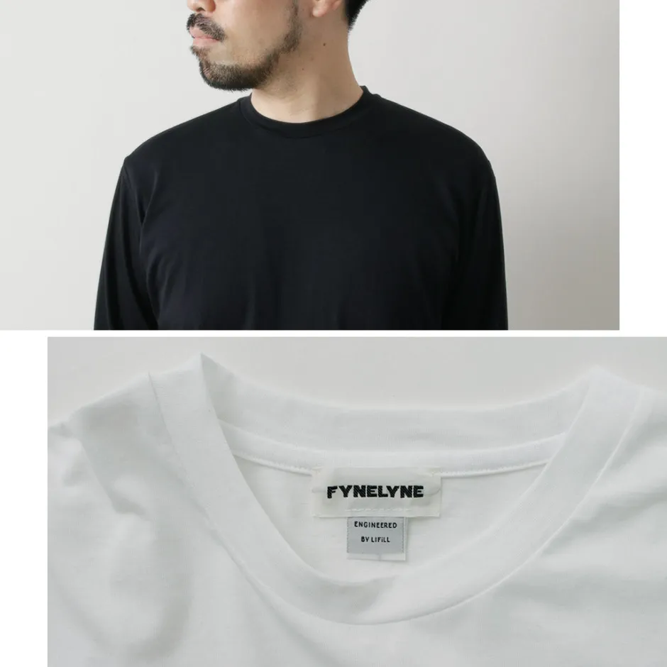 T-Shirts^FYNELYNE ENGINEERED BY LIFILL / Cottony Long Sleeve Crew Neck T-Shirt
