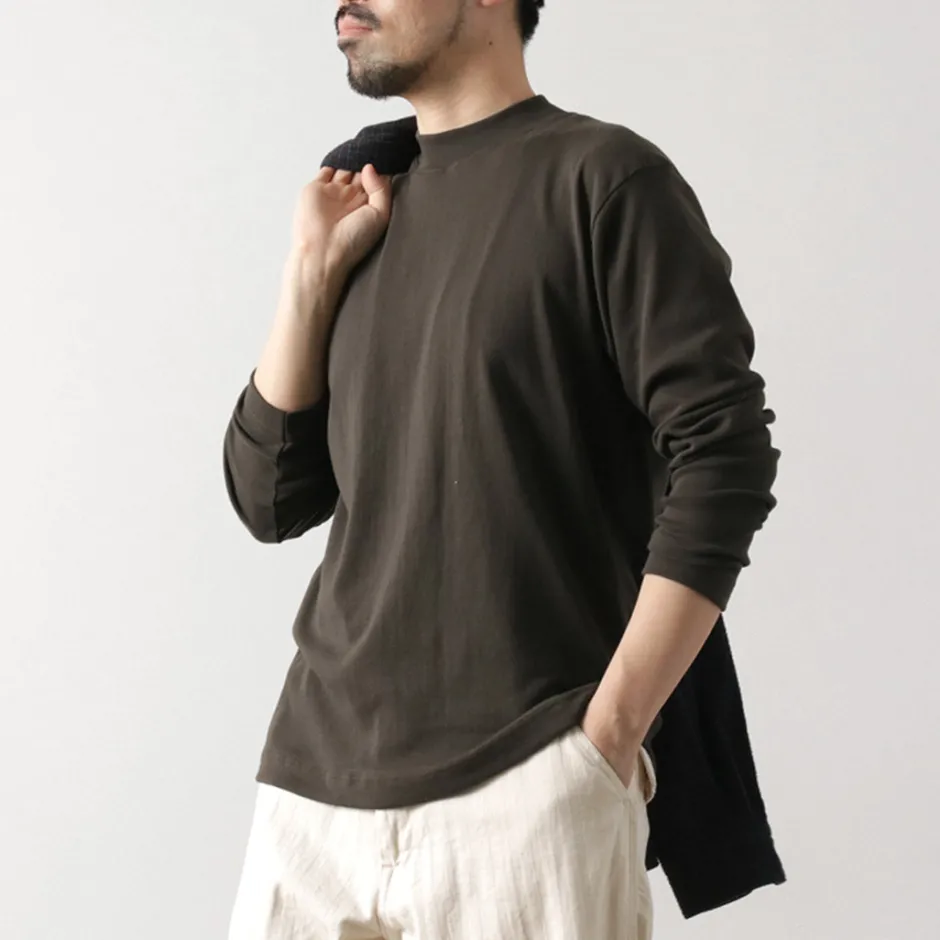 T-Shirts^GICIPI / Delfino Crew Neck Basic Fit Long Sleeve Cut and Sewn