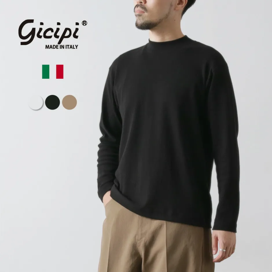 T-Shirts^GICIPI / Delfino Crew Neck Basic Fit Long Sleeve Cut and Sewn