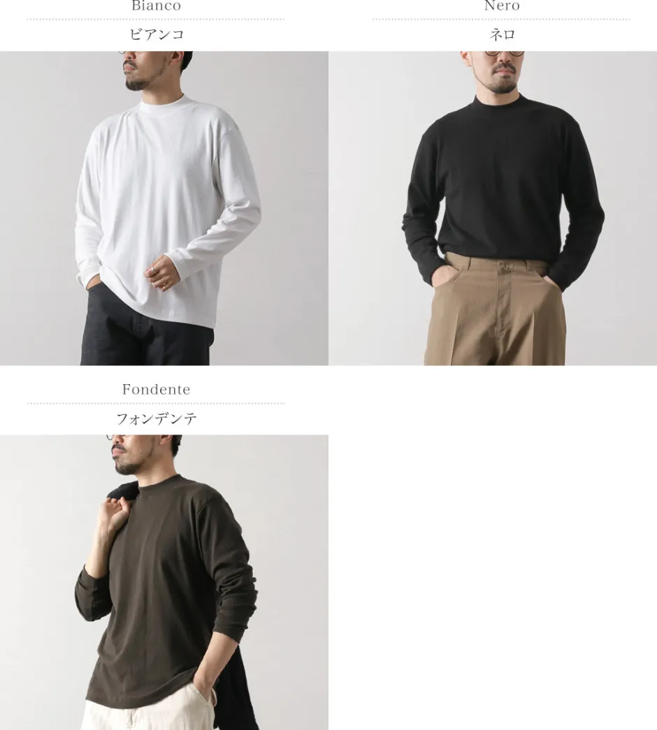 T-Shirts^GICIPI / Delfino Crew Neck Basic Fit Long Sleeve Cut and Sewn