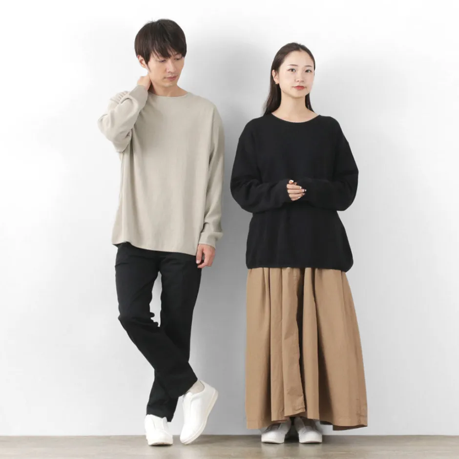 T-Shirts^GICIPI / PITONE Boat Neck Wide Fit Milano Rib Knit sewn