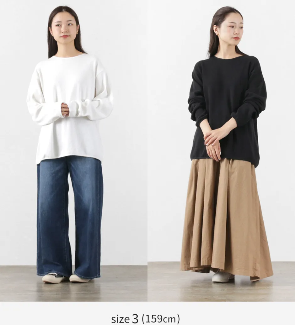T-Shirts^GICIPI / PITONE Boat Neck Wide Fit Milano Rib Knit sewn