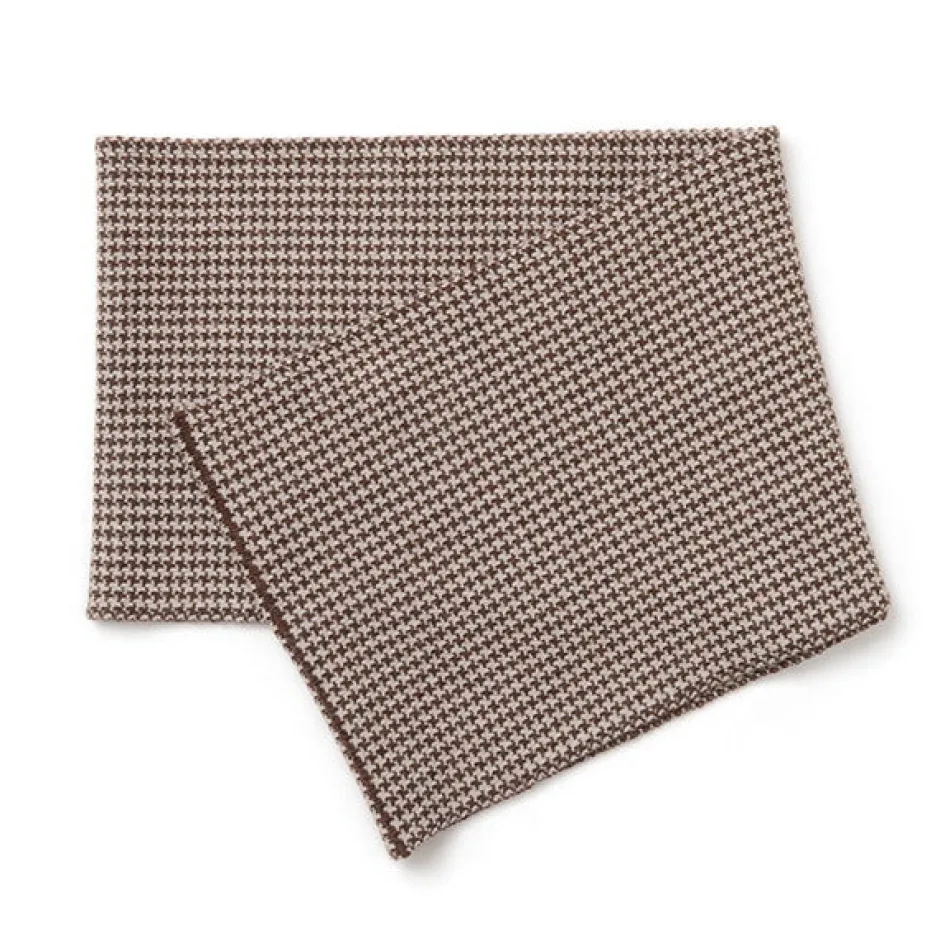 Scarfs^GILBERT WILSON OF HA / Staggered Check Merino Wool Snood