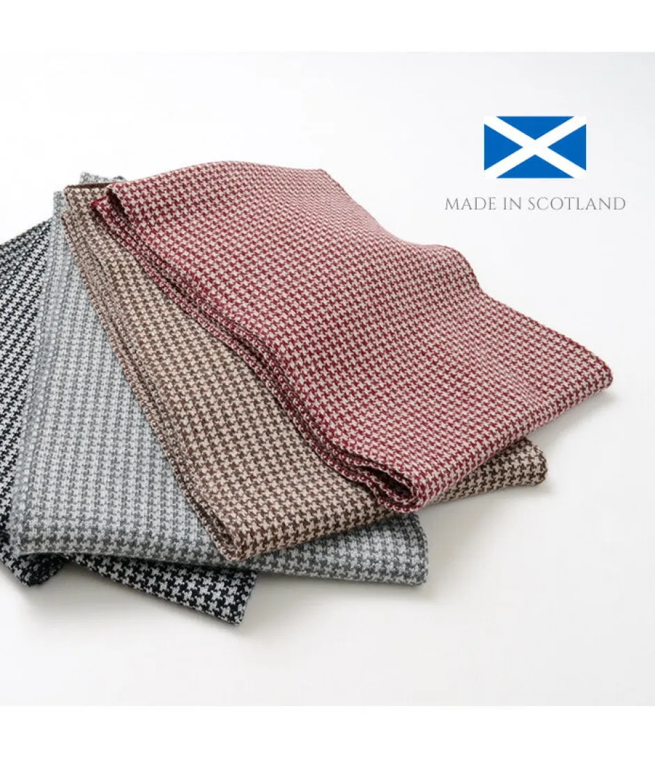 Scarfs^GILBERT WILSON OF HA / Staggered Check Merino Wool Snood