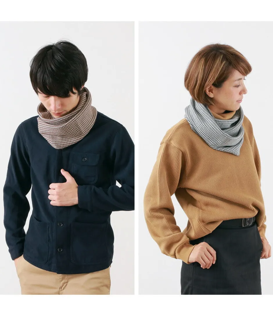 Scarfs^GILBERT WILSON OF HA / Staggered Check Merino Wool Snood