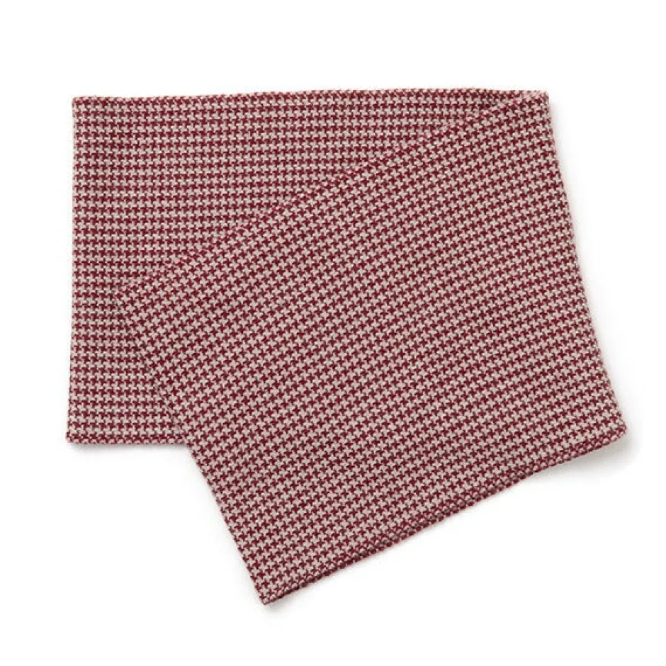 Scarfs^GILBERT WILSON OF HA / Staggered Check Merino Wool Snood