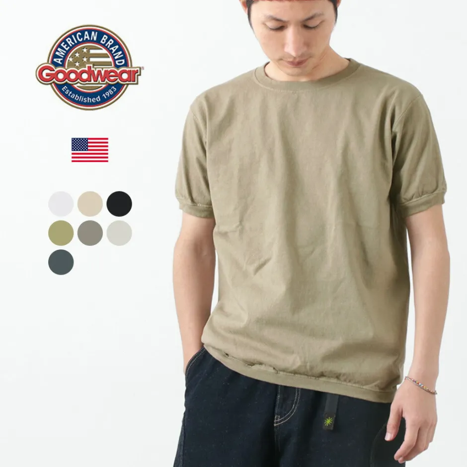 T-Shirts^GOODWEAR / Crew Neck Short Sleeve T-Shirt Cuff and Hem Rib