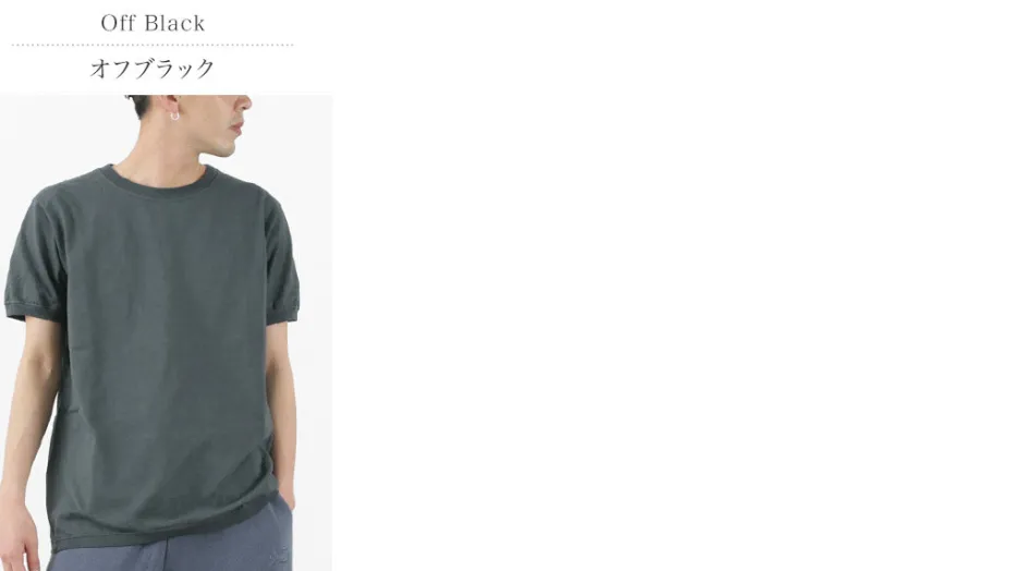 T-Shirts^GOODWEAR / Crew Neck Short Sleeve T-Shirt Cuff and Hem Rib