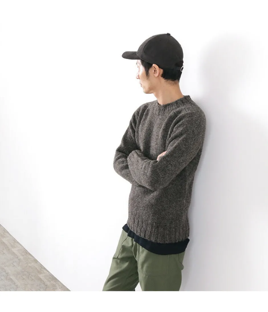 Knits^HARLEY OF SCOTLAND / M3480-7 Shetland mid-gauge crew neck knit jumper