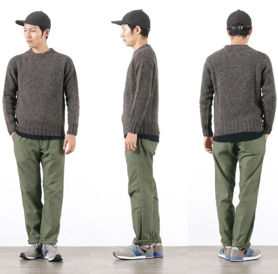 Knits^HARLEY OF SCOTLAND / M3480-7 Shetland mid-gauge crew neck knit jumper