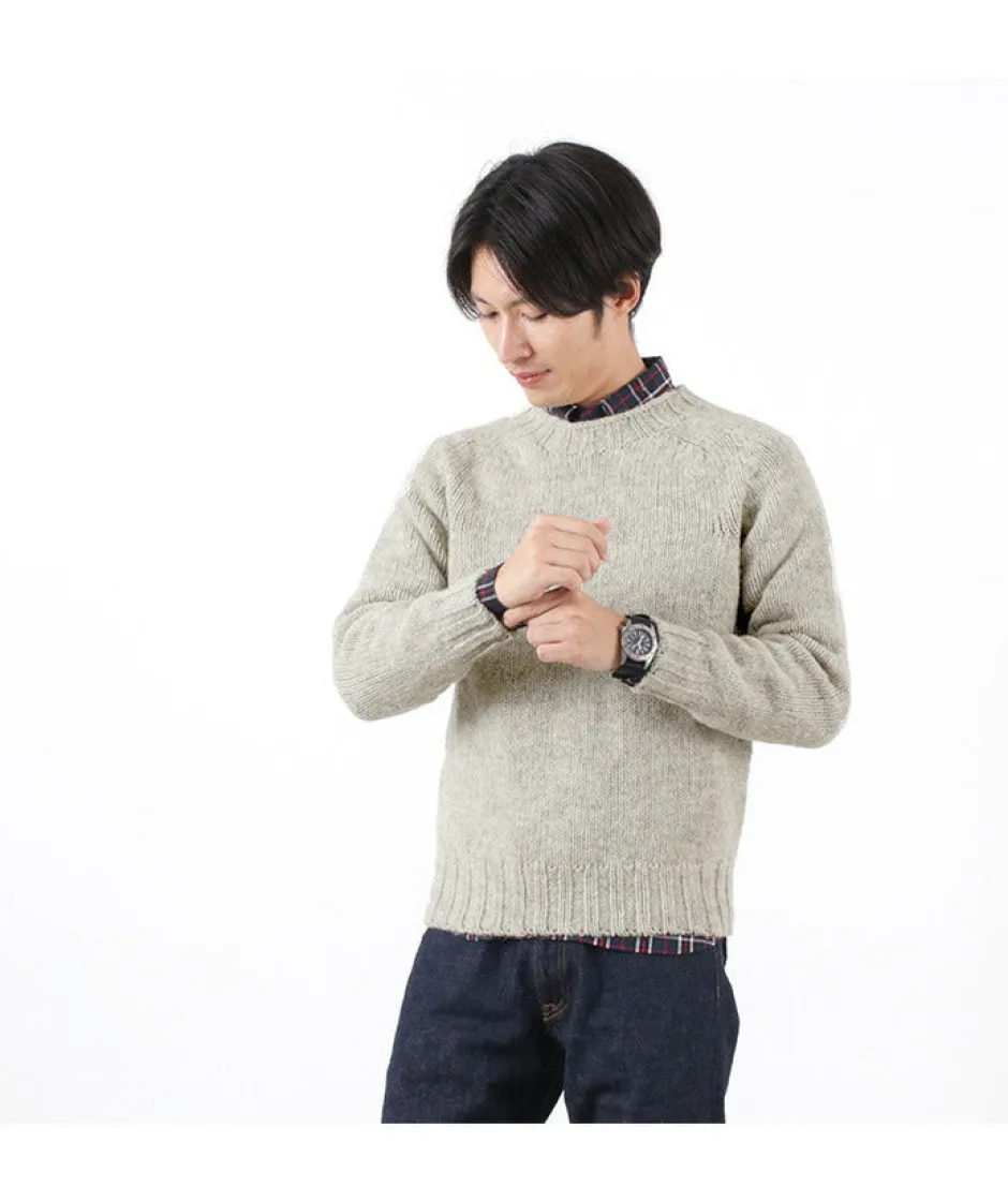 Knits^HARLEY OF SCOTLAND / M3480-7 Shetland mid-gauge crew neck knit jumper