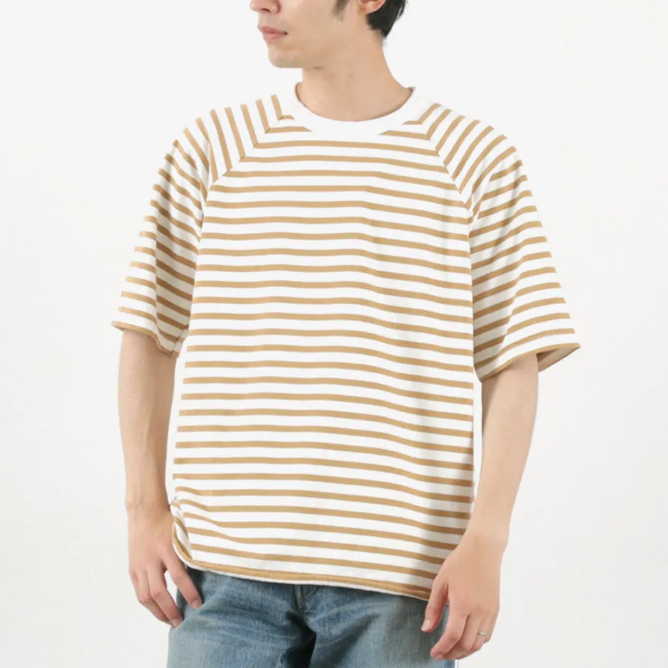 T-Shirts^HAVE A GOOD DAY / Stripe Loose Short Sleeve T-Shirt
