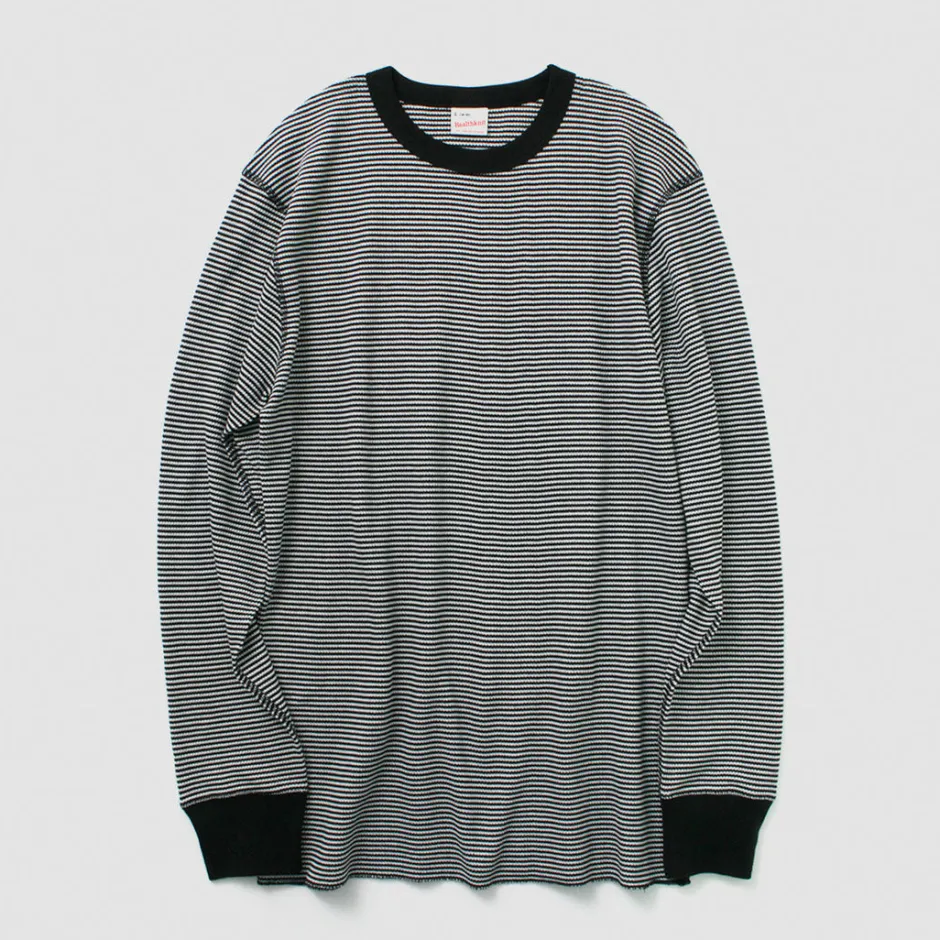 T-Shirts^HEALTHKNIT / Basic Waffle Crew Neck Long Sleeve