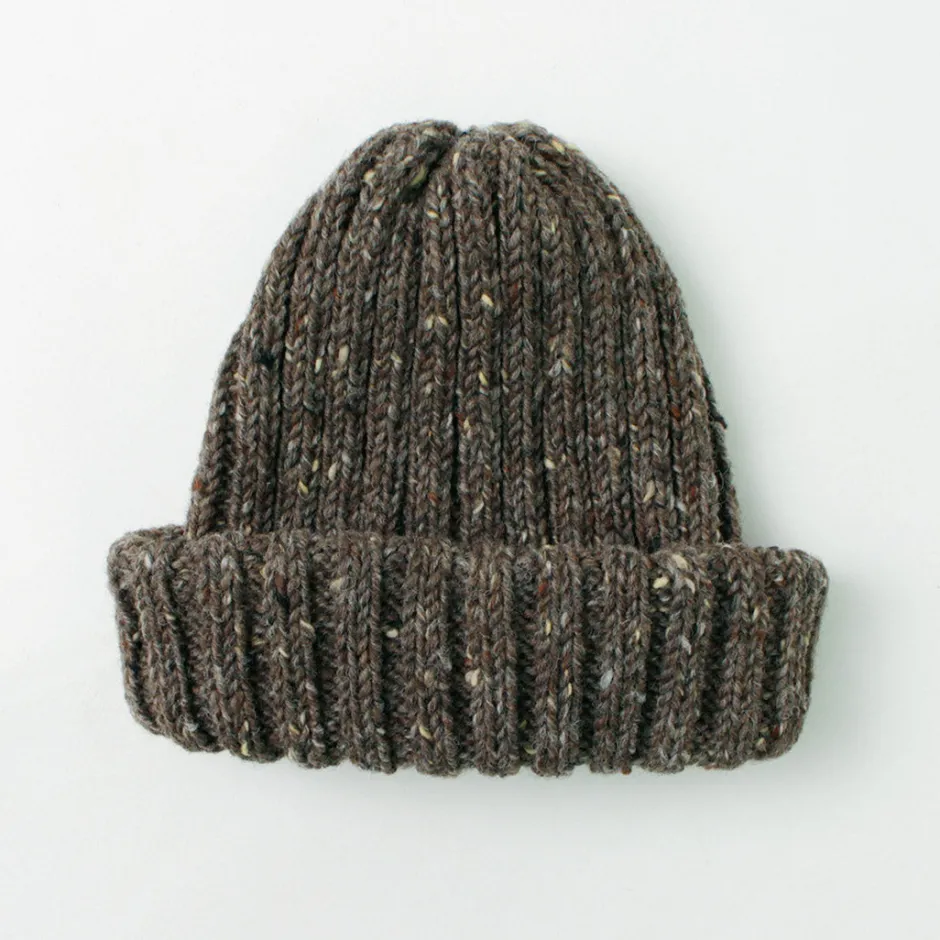 Hats^HIGHLAND 2000 / BW nep wool 2ÁE bobby cap (double turn-up)