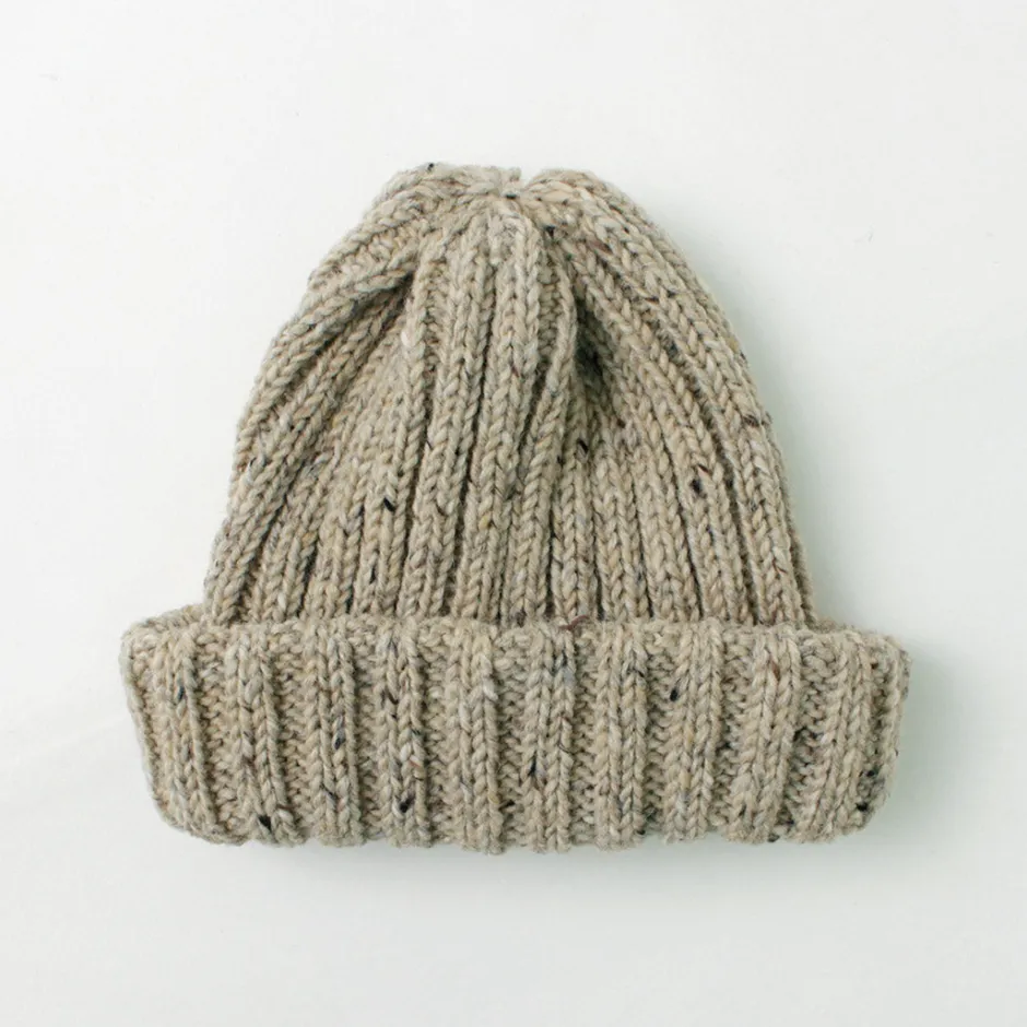 Hats^HIGHLAND 2000 / BW nep wool 2ÁE bobby cap (double turn-up)