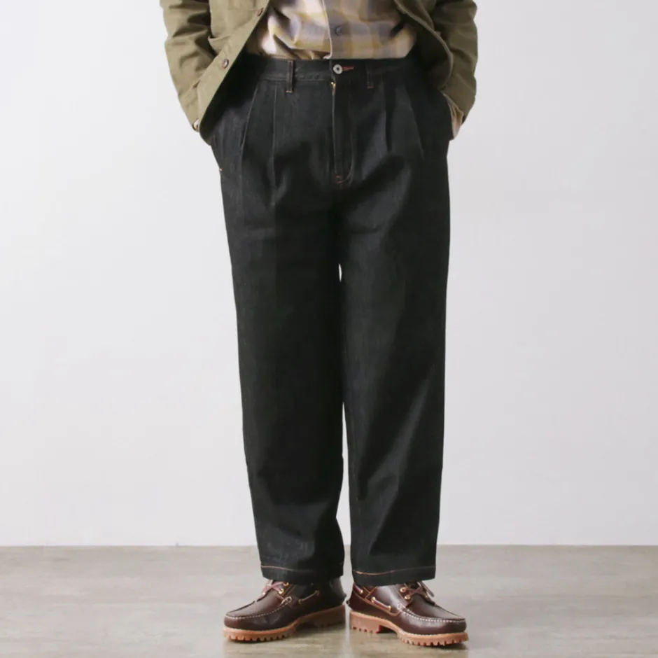 Jeans^ILL ONE EIGHTY / Denim 2-tuck pants black