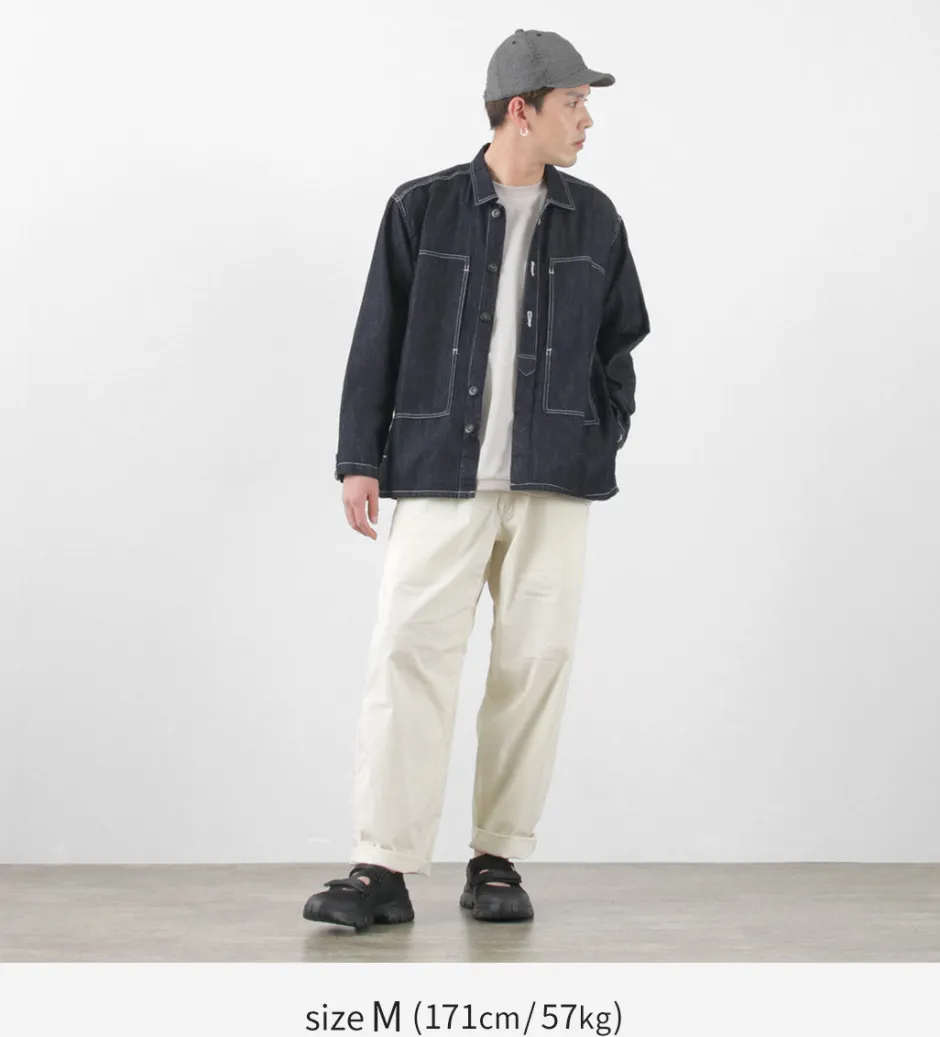Jackets^JAPAN BLUE JEANS / Cotton Linen Denim Faux Army Pullover Jacket indigo