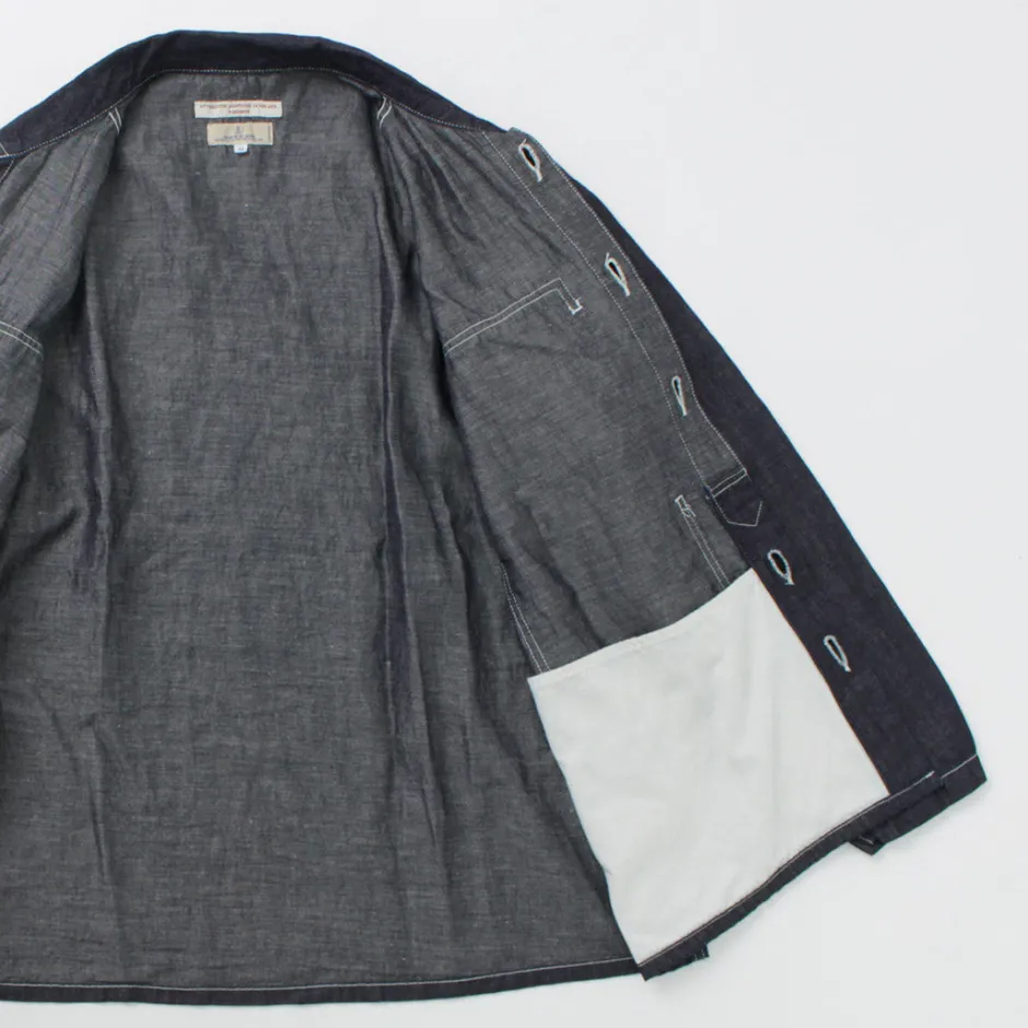 Jackets^JAPAN BLUE JEANS / Cotton Linen Denim Faux Army Pullover Jacket indigo