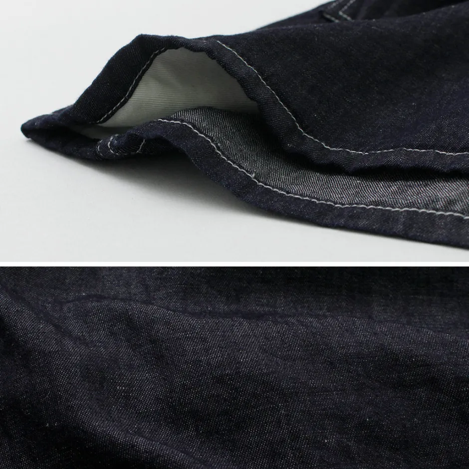 Jackets^JAPAN BLUE JEANS / Cotton Linen Denim Faux Army Pullover Jacket indigo