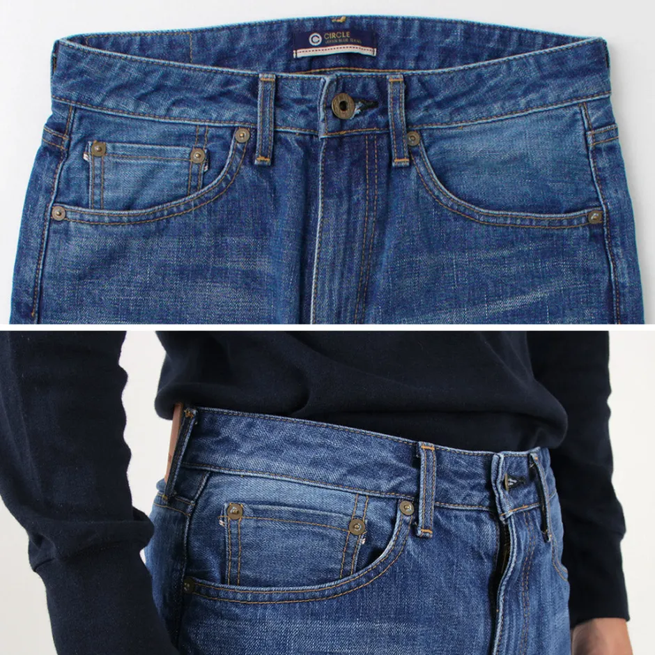 Jeans^JAPAN BLUE JEANS / J504 Circle Loose 12.5oz African Cotton Selvic Used Wash used-wash