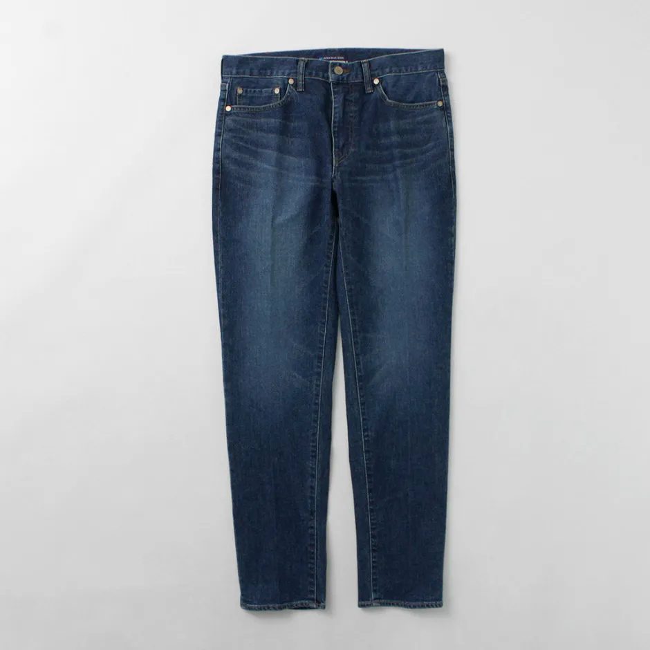 Jeans^JAPAN BLUE JEANS / 12oz Stretch Center Crease 5P Denim Used Processing light-indigo