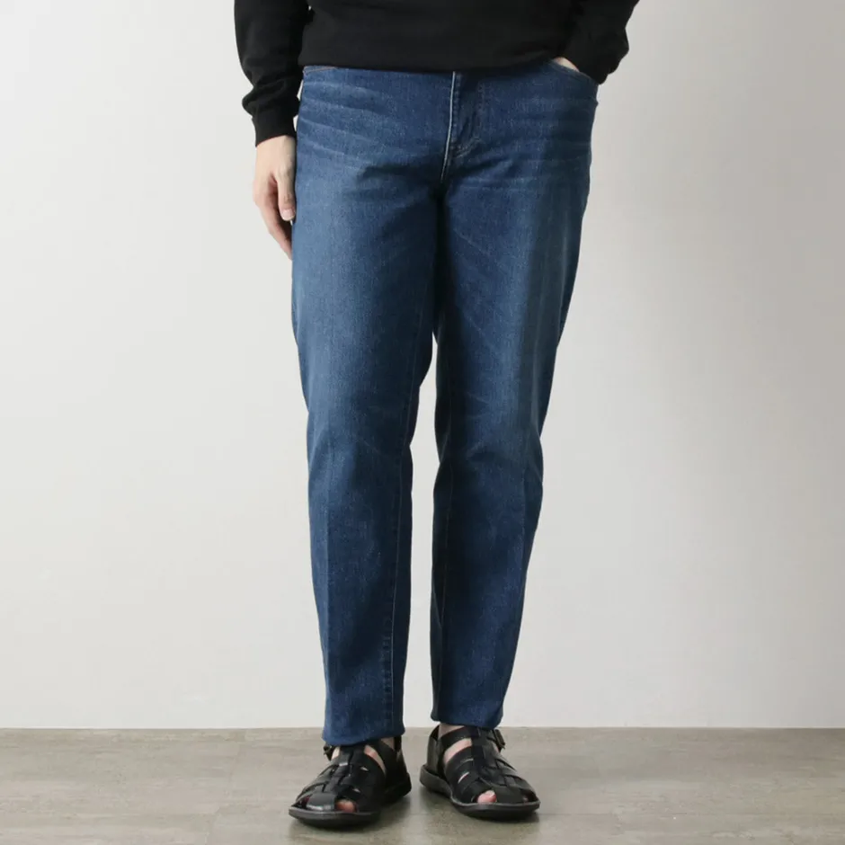 Jeans^JAPAN BLUE JEANS / 12oz Stretch Center Crease 5P Denim Used Processing light-indigo