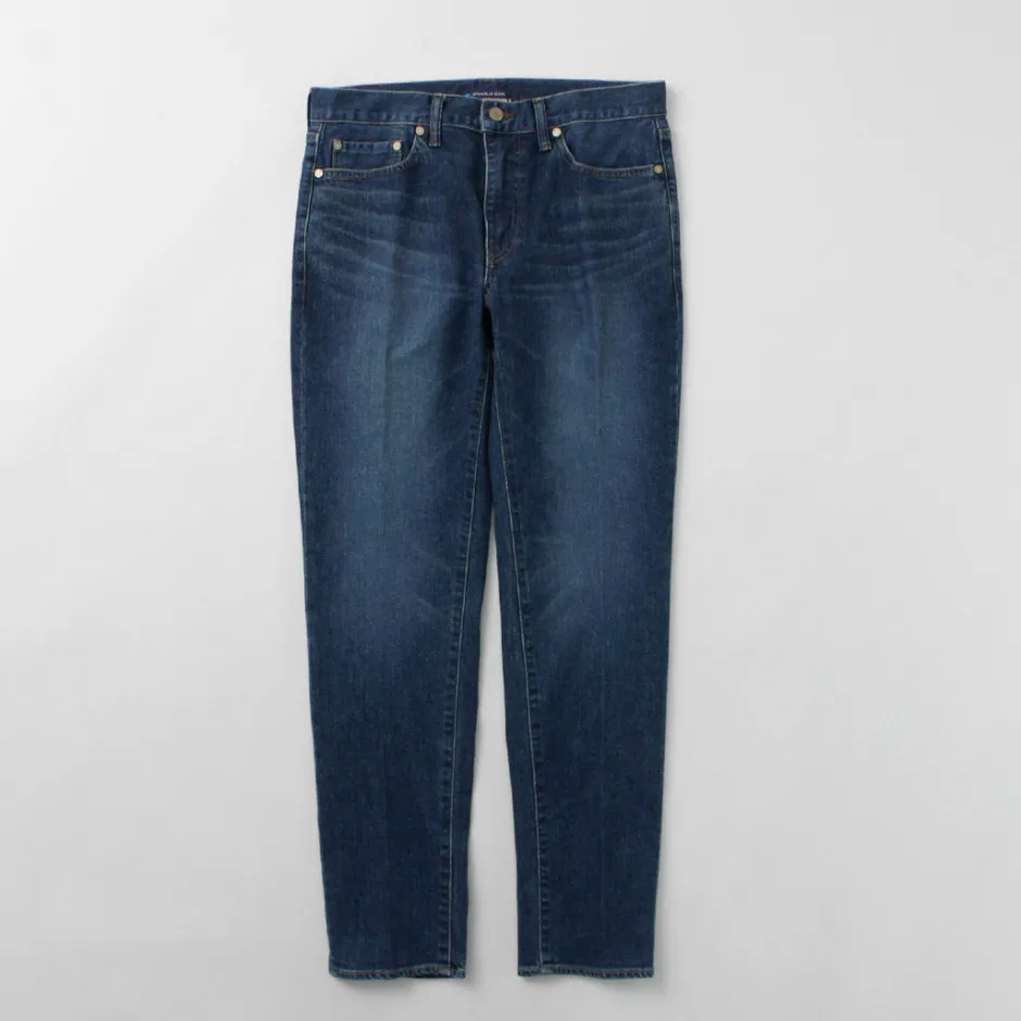 Jeans^JAPAN BLUE JEANS / 12oz Stretch Center Crease 5P Denim Used Processing light-indigo