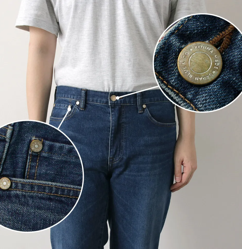Jeans^JAPAN BLUE JEANS / 12oz Stretch Center Crease 5P Denim Used Processing light-indigo