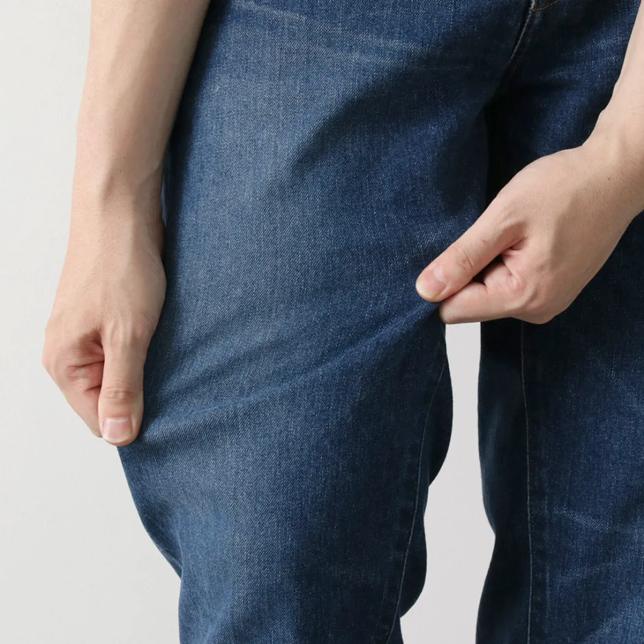 Jeans^JAPAN BLUE JEANS / 12oz Stretch Center Crease 5P Denim Used Processing light-indigo