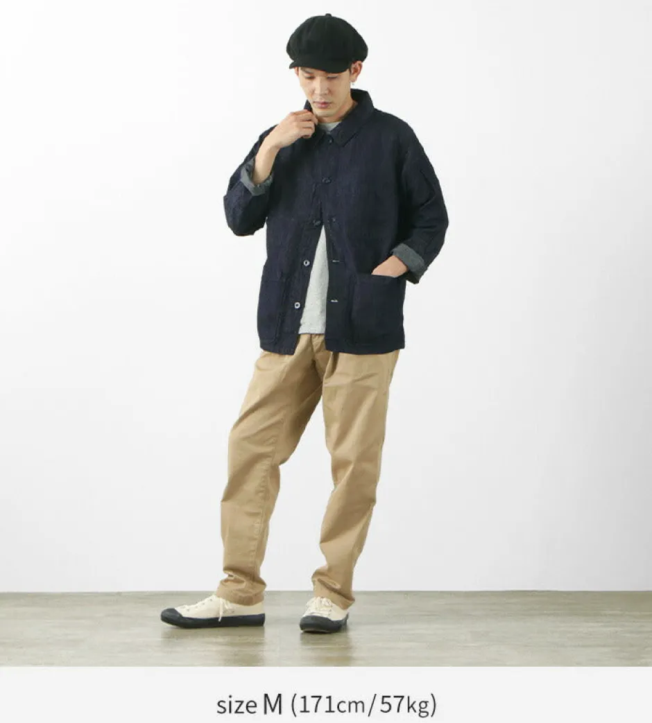 Jackets^JAPAN BLUE JEANS / RJB7070 Summer French Coverall Jacket Cotton Linen Denim indigo