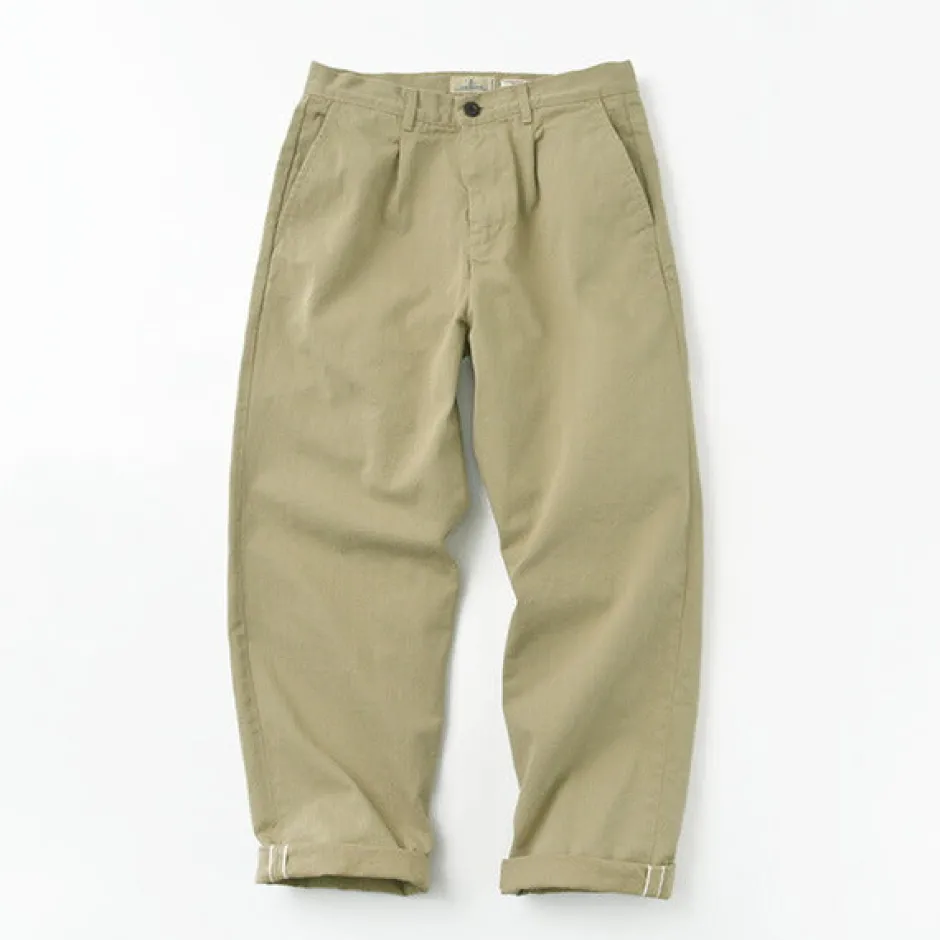 Work Pants & Chinos^JAPAN BLUE JEANS / RJB802012oz selvedge chino 1-tuck wide trousers beige