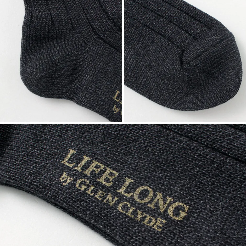 Socks^LIFE LONG BY GLEN CLYDE / TS-1 Cotton and Cordura ribbed socks