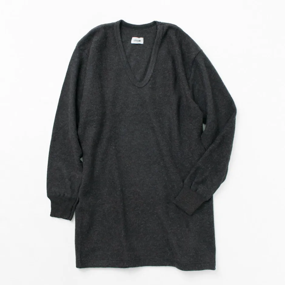 T-Shirts^LOCALINA MERIYASU / U-Neck Cashmere Blend Long Sleeve Inner