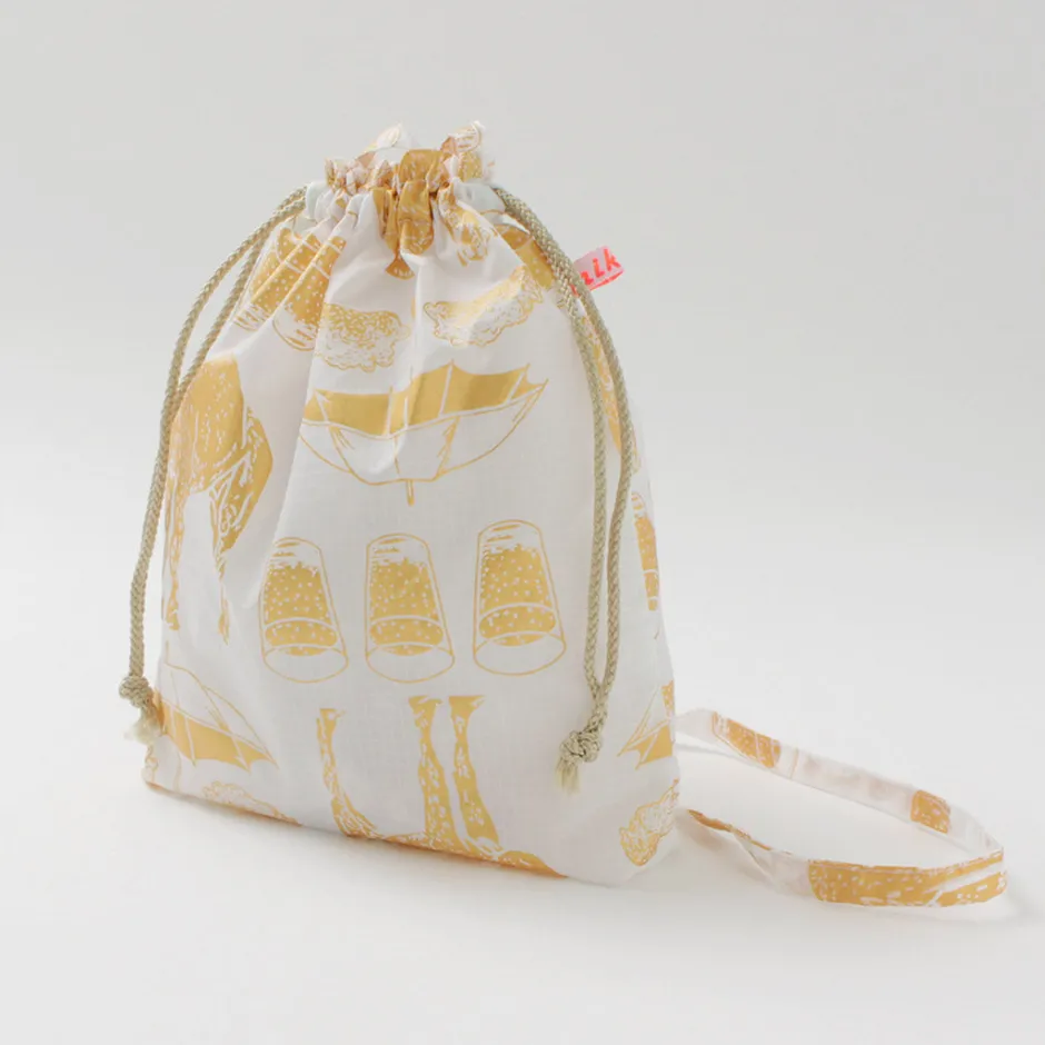 Shoulder Bags^MIKAMI / Printed Nylon Drawstring Bag Shoulder Bag