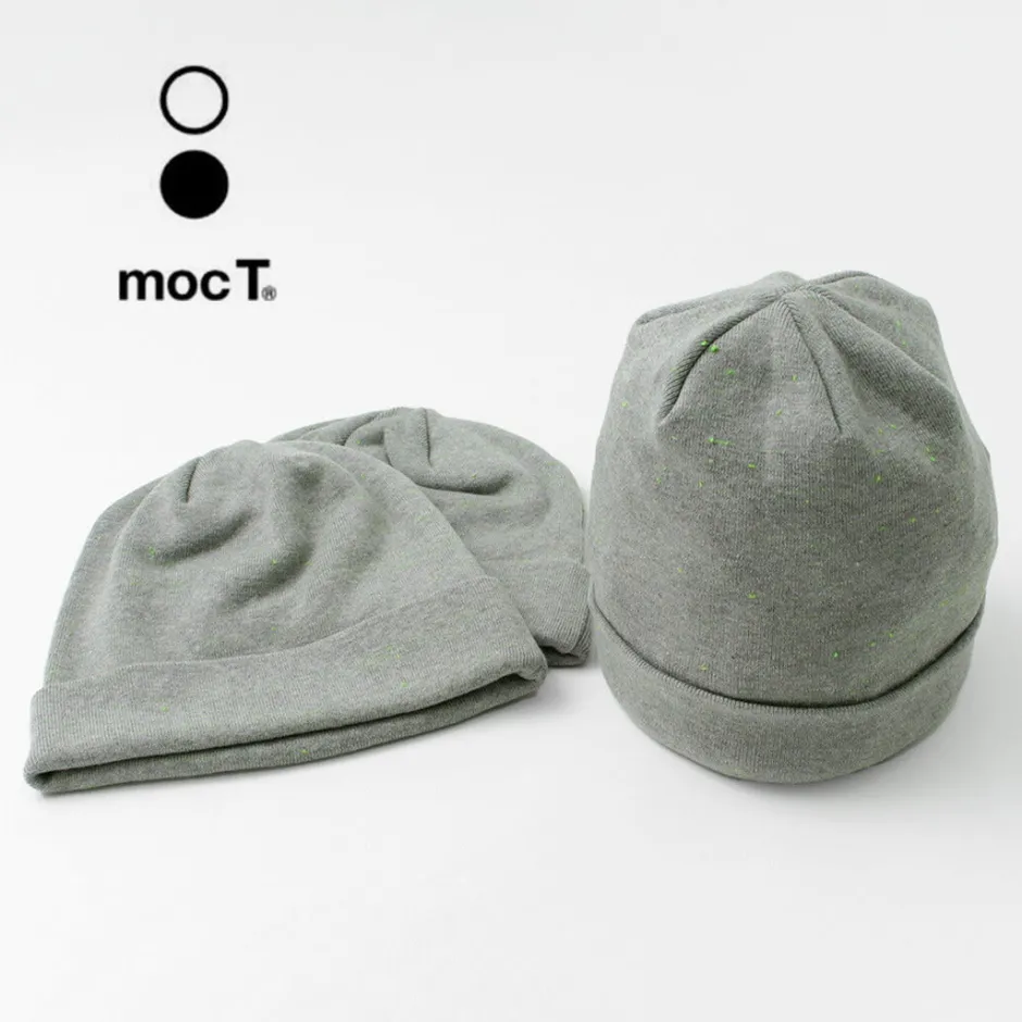 Hats^MOC T / NEON SCRIPT REGULAR WEIGHT KNIT CAP gray