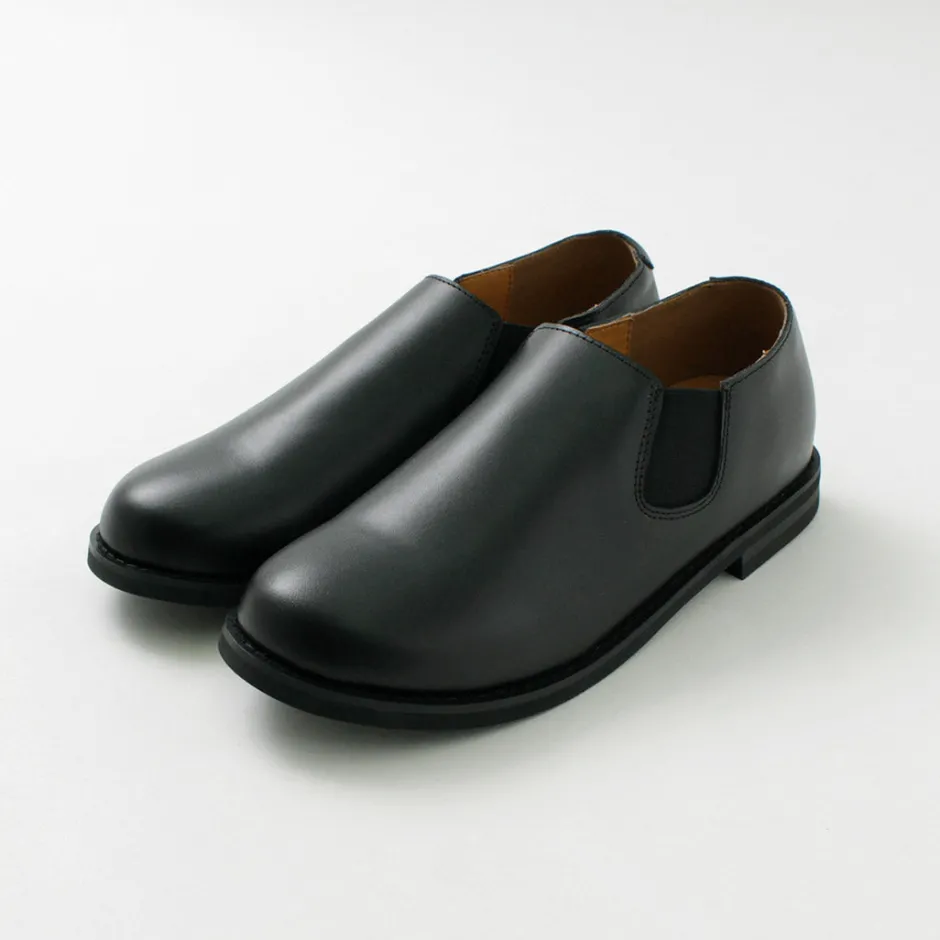 Leather Shoes & Boots^MOLLE SHOES / Short Side Gore Leather Shoes black