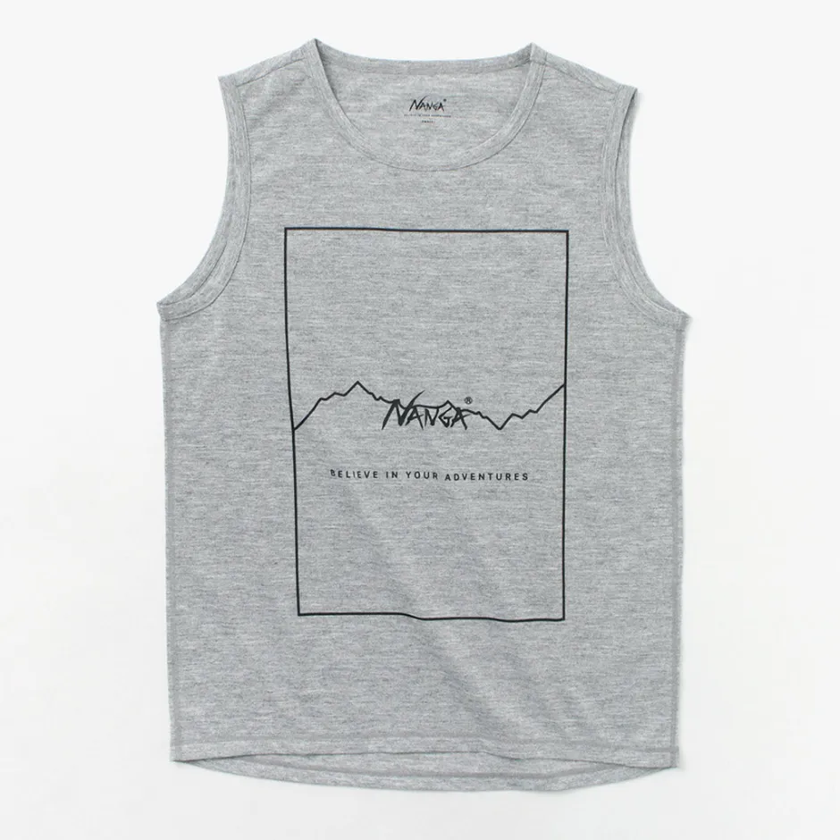 T-Shirts^NANGA / Dry mix frame logo tank top T-shirt