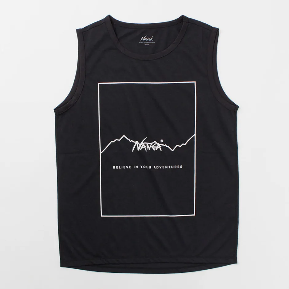T-Shirts^NANGA / Dry mix frame logo tank top T-shirt