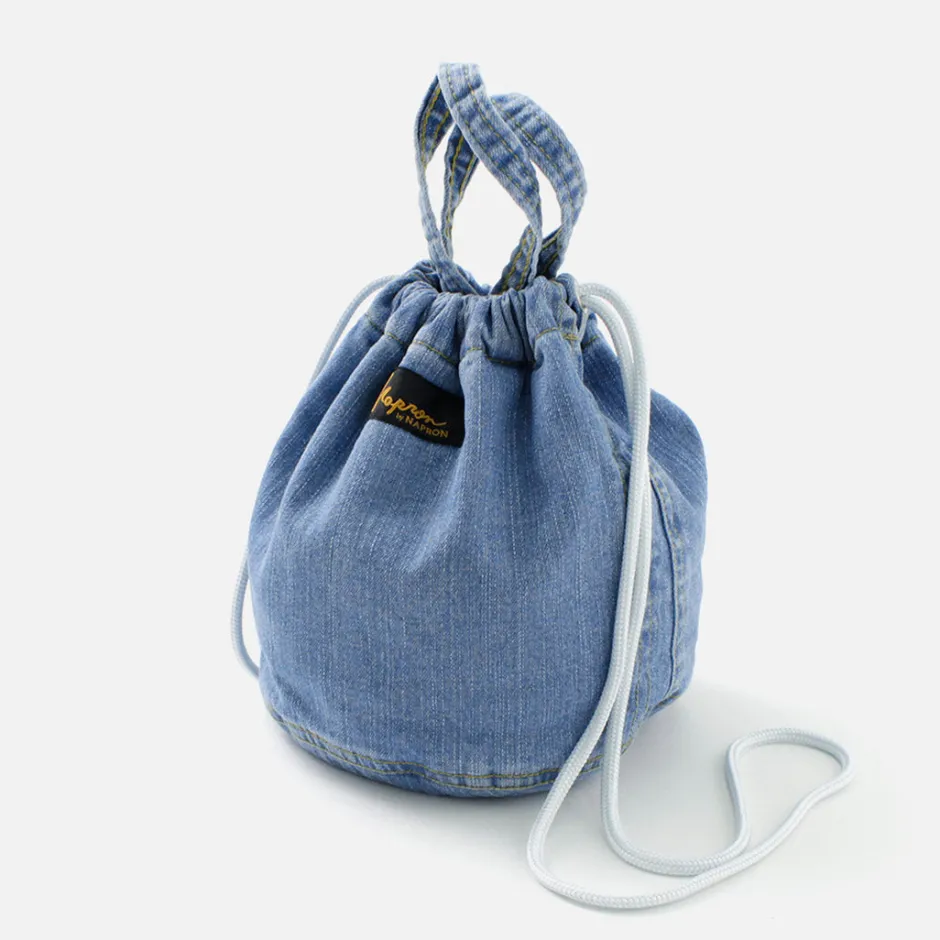 Tote Bags^NAPRON / 8oz Bleached Denim Patient Bag Small 5L lightblue