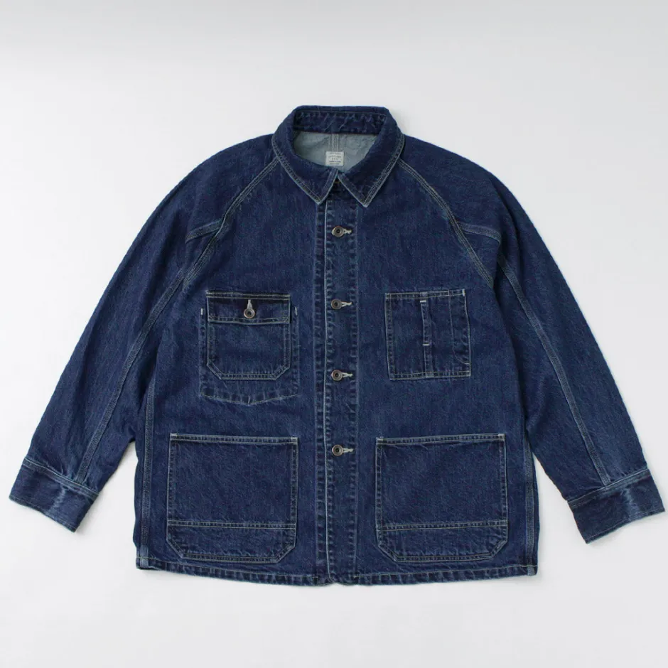 Jackets^ORDINARY FITS / Denim Coverall Jacket Used indigo