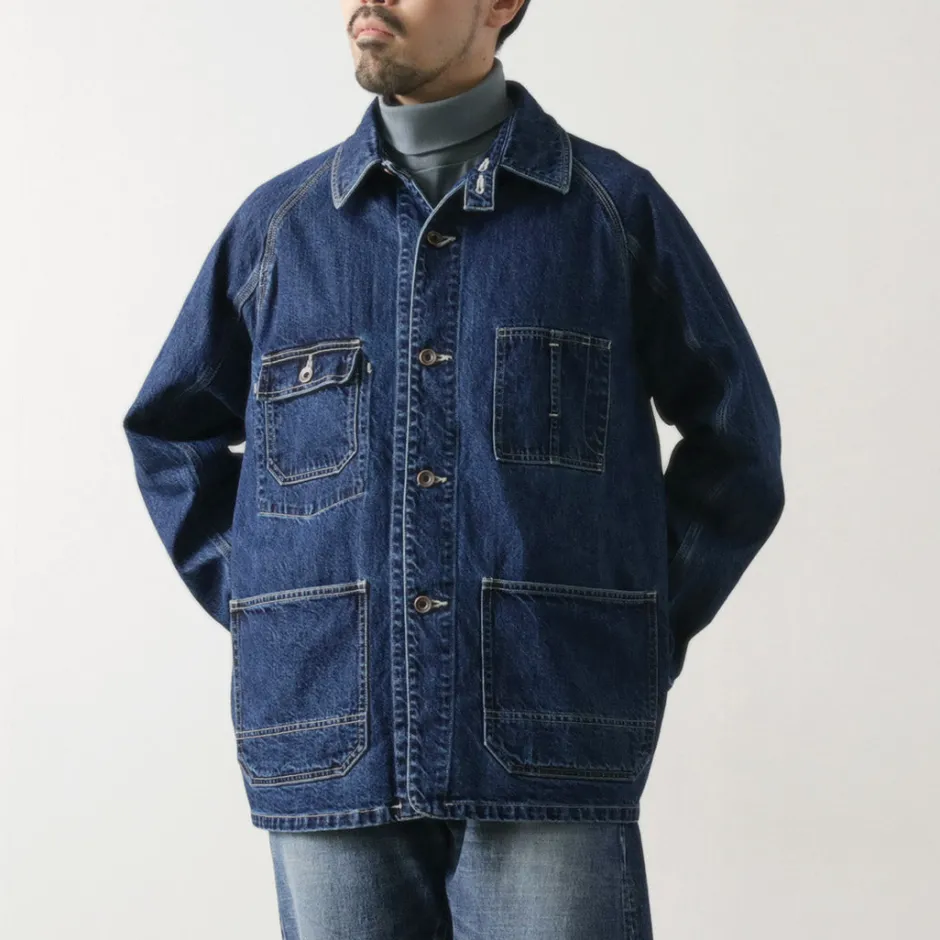 Jackets^ORDINARY FITS / Denim Coverall Jacket Used indigo