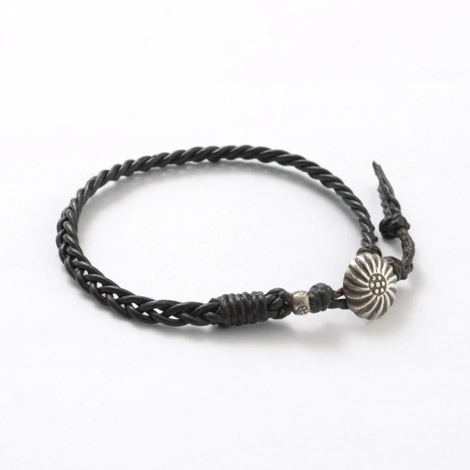 Anklets^PHADUA / Braided 1.5mm Leather Anklet