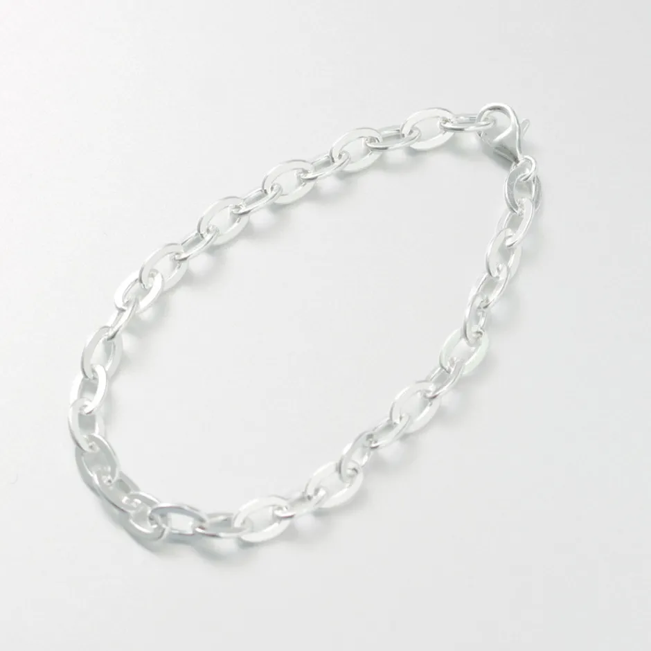 Anklets^PHADUA / Flat cable chain bracelet 925 silver