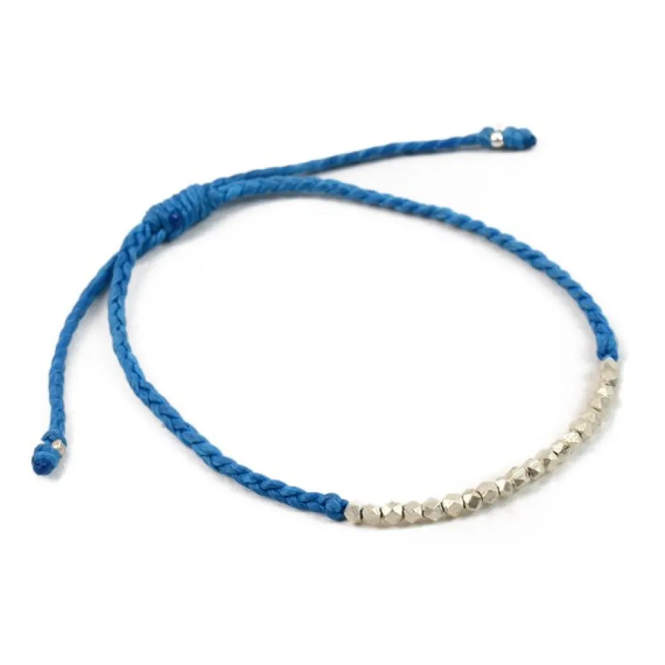 Anklets^PHADUA / Karen Silver Bead Wax Cord Anklet