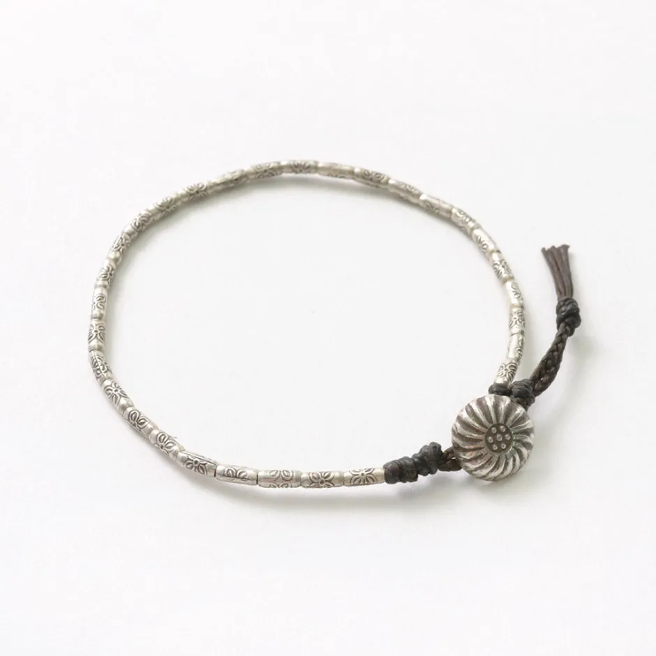 Anklets^PHADUA / Karen Silver Beaded Concho Anklet