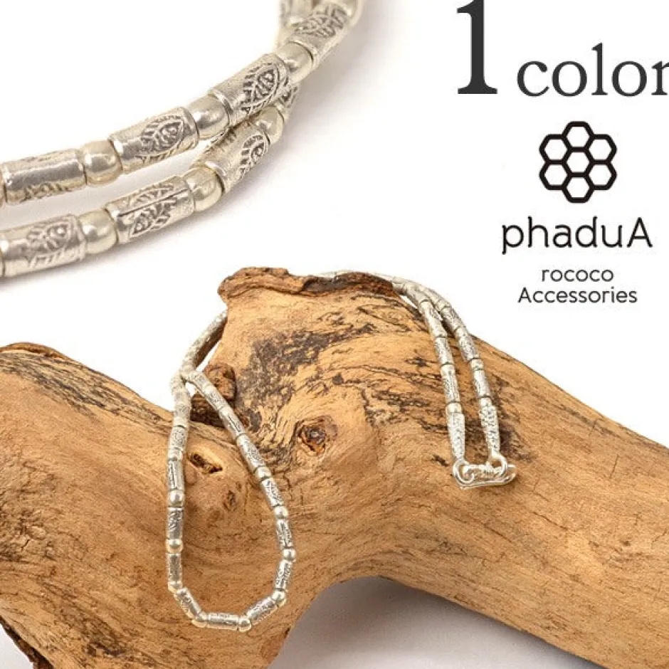 Anklets^PHADUA / Karen beaded necklace (fish) silver