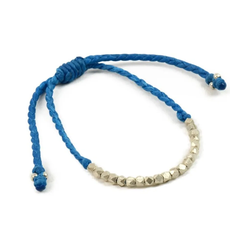 Anklets^PHADUA / Karen Silver Beaded Wax Cord Bracelet
