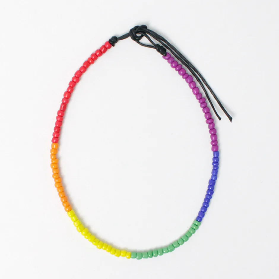 Anklets^PHADUA / Multicolor glass bead anklet