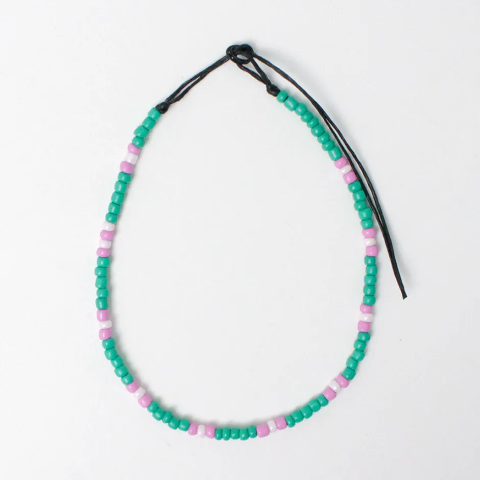 Anklets^PHADUA / Multicolor glass bead anklet